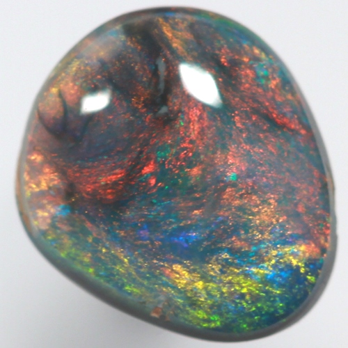 SOLID BLACK OPAL Very colourful, reds mixed with blue